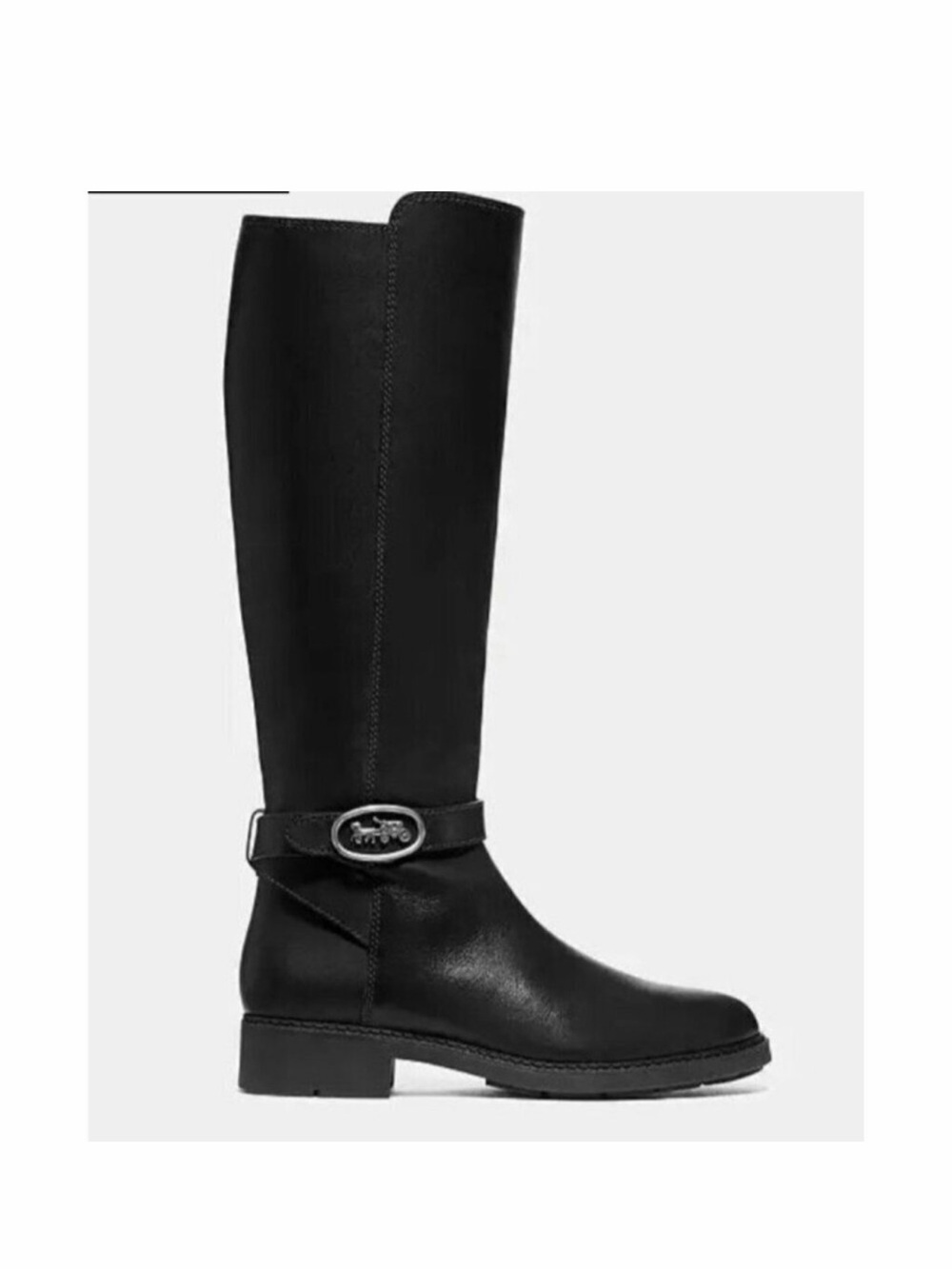 Coach Black Leather Over-the-Knee Riding Boots - Picture 13 of 16